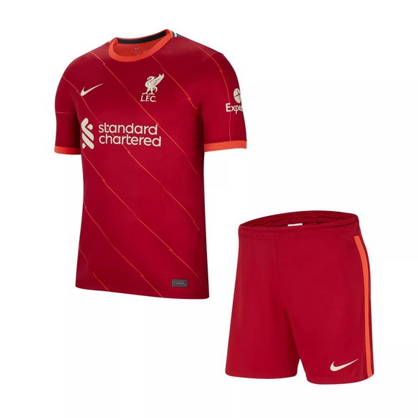 Trikot Liverpool Heim Kinder 2021-22 Rote Fussballtrikots Günstig